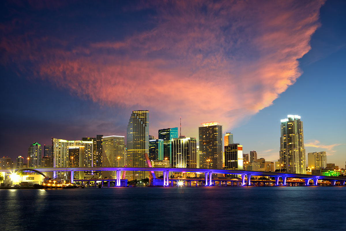 Culturally Diverse Area Downtown Miami